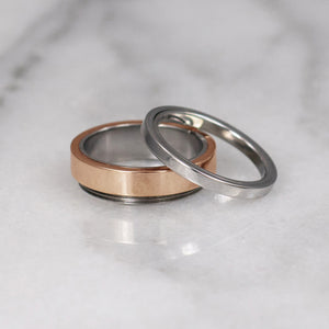 rose gold gamos interlocking engagement and wedding ring