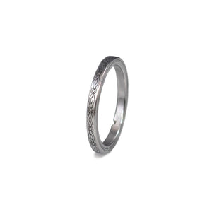 engraved gamos interlocking engagement and wedding ring