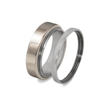 Load image into Gallery viewer, white gold gamos interlocking engagement and wedding ring