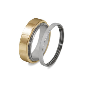 14k yellow gold gamos interlocking engagement and wedding ring