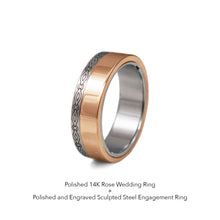 Load image into Gallery viewer, Engraved Vída Ring 14k Rose Gold