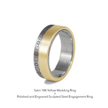 Load image into Gallery viewer, Engraved Vída Ring 14k Yellow Gold